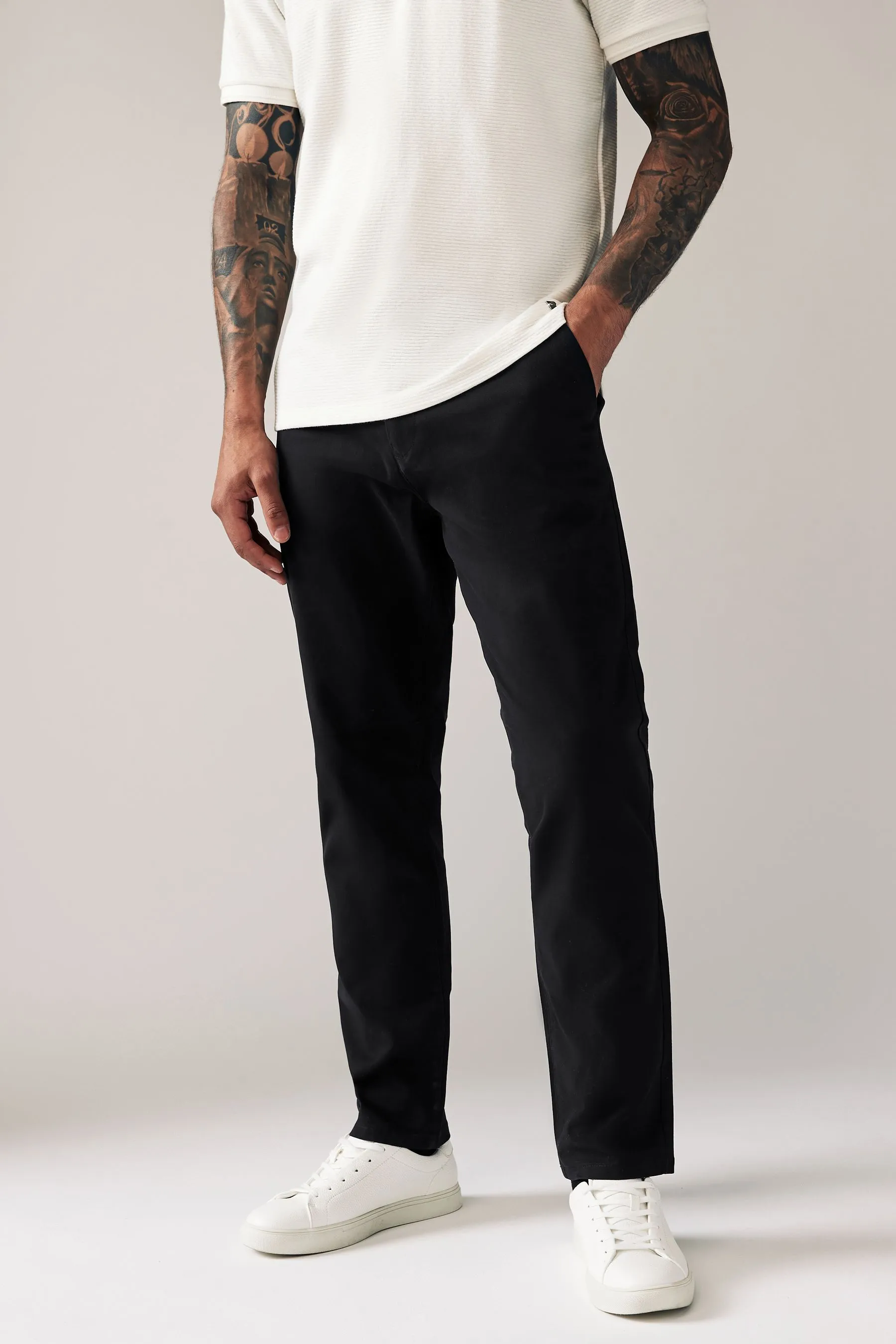 Stretch Chinos Pantaloni Vestibilità slim     